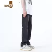 YANXU 美式高街微喇叭牛仔裤男款夏季修身直筒宽松长裤痞帅裤子