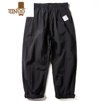 YANXU裤子男夏季薄款潮牌防水速干户外休闲长裤纯色简约宽松直筒阔腿裤
