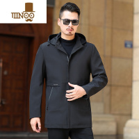 YANXU爸爸外套40中年秋装中长款夹克50岁成熟稳重休闲风衣男士上衣