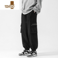 YANXU美式工装裤子男款夏季休闲男裤日系卫裤男士宽松束脚长裤