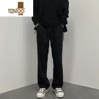 YANXUakinzhi 夏季薄款休闲垂感西裤拖地裤男西装阔腿裤子宽松直筒ins