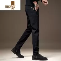 YANXU高端商务西裤男修身小脚韩版黑色长裤子男潮流直筒男士休闲裤