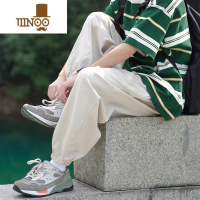 YANXUE2023夏季新款男休闲裤250g纯色清爽舒适百搭休闲束脚裤宽松潮牌