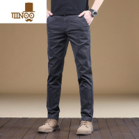 YANXU2023夏天款休闲裤男直筒男士商务弹力百搭夏季薄款长裤子
