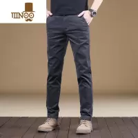 YANXU2023夏天款休闲裤男直筒男士商务弹力百搭夏季薄款长裤子