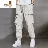 YANXU夏季薄款工装裤男士潮牌宽松束脚速干冲锋百搭机能风运动休闲裤子
