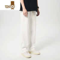 YANXU美式黑色裤子男女高街宽松休闲裤直筒裤ins运动长裤潮卫裤夏季薄