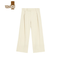 YANXU 设计感高腰百搭西裤男宽松直筒西装长裤韩版垂感阔腿裤潮