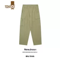 YANXUJNXS/日系口袋工装裤男女秋季潮牌宽松直筒阔腿休闲裤子