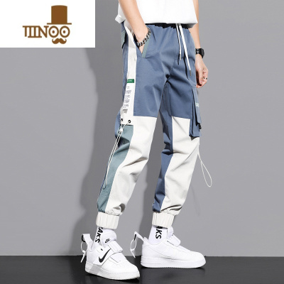 YANXU束脚工装裤男薄款潮牌ins男款宽松男生机能痞帅男士休闲裤子