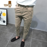 YANXU九分休闲裤男修身小直脚韩版潮流简约百搭工装裤子棉质高端四季款