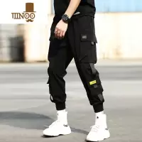 YANXU夏季工装裤男ins潮牌束脚韩版潮流宽松高街美式机能男士休闲裤子