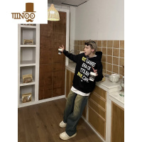 YANXUNECOYEP 2023美式复古水洗做旧渐变牛仔裤秋宽松休闲男女直筒长裤