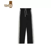 YANXUUNCLEBE 23新品情侣直筒阔腿运动裤奶油撞色织带休闲长裤