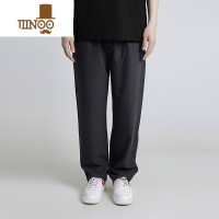 YANXU夏季薄款休闲西裤宽松男长裤子抽绳皱百搭纯色女垂坠感街舞