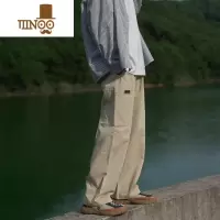 YANXUE禾子秋装260G男士休闲裤直筒百搭纯色潮牌chic青少年长裤