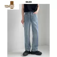 YANXUDAZO 秋季直筒牛仔裤男士韩版长裤休闲百搭潮流裤子男宽松ins