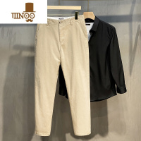 YANXU高端休闲裤男款直筒宽松长裤男士西裤九分裤子男韩版潮流