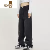 YANXUCaptainBeer 美式复古水洗宽松牛仔裤男女高街vibe直筒长裤休闲裤