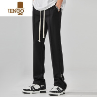 YANXU夏季侧拉链直筒卫裤男美式高街休闲长裤秋款百搭垂感裤子