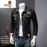 YANXU2023春季工装牛仔外套男士韩版修身潮流帅气夹克潮牌日系百搭上衣