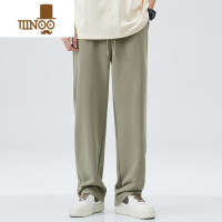 YANXU美式高街休闲裤男款潮流直筒长裤子宽松阔腿针织运动卫裤