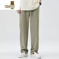 YANXU美式高街休闲裤男款潮流直筒长裤子宽松阔腿针织运动卫裤
