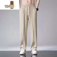 YANXUsuecx薄款冰丝长裤子男速干休闲直筒美式夏季新款宽松阔腿卫裤潮