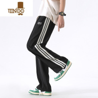 YANXUHuiTouLv运动裤子男冰丝夏季薄款直筒宽松潮牌百搭休闲裤韩版长裤