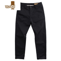 YANXU微弹力高密休闲裤长裤男士修身小直筒秋季厚款合体水洗裤子男裤