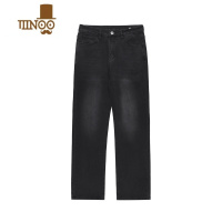 YANXU麻饭同学 美式休闲水洗微弹牛仔裤男女高街潮牌修身显高显瘦长裤