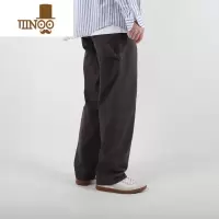 YANXUDKstore日系cityboy简约工装明辑线长裤子直筒宽松休闲男装