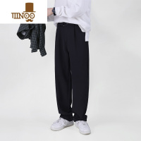 YANXU陈智文新款宽松直筒休闲裤男薄款百搭垂感阔腿西裤显腿长裤子