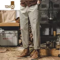YANXU美式工装裤子男春季宽松直筒2023年新款休闲裤男百搭简约锥形长裤