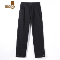 YANXU新款美式黑色牛仔裤高街潮牌宽松直筒垂感拖地长裤
