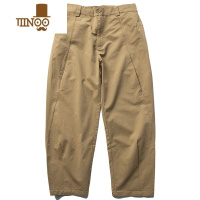 YANXU日系基础款百搭立体裁剪工装裤宽松男女cleanfit简约休闲长裤