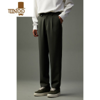 YANXU新款直筒宽松休闲裤男垂坠感小西装裤感百搭长裤子