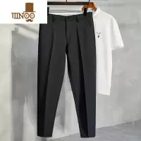 YANXU潮牌新款西装裤男韩版潮流免烫锥形九分修身小脚休闲长裤子