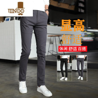YANXU男士休闲裤男2023新款修身小脚裤西裤韩版夏长裤子男装