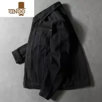 YANXU日系复古水洗黑色牛仔外套男潮牌ins宽松百搭工装夹克款褂子