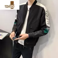 YANXU韩版修身圆领外套男士2023新款夹克痞帅棒球服帅气潮流上衣