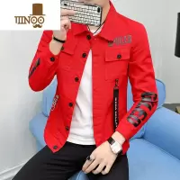 YANXU春季牛仔外套男士韩版潮流修身款潮牌休闲夹克痞帅炸街棒球服