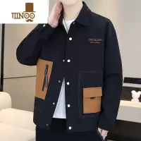 YANXU新款夹克外套男工装翻领感休闲宽松潮流男士潮牌上衣服