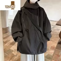 YANXU冲锋衣外套男2023新款潮牌美式机能工装感衣服夹克男装
