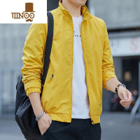 YANXU男士外套2023新款潮牌宽松百搭夹克男生加绒男装上衣服