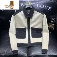 YANXU男士立领潮流百搭拼色翻领夹克秋季青年大口袋棒球服时尚修身外套