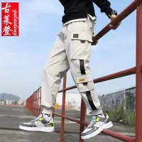 古莱登2021春款男工装裤休闲裤束脚裤运动裤哈伦裤子九分裤工装长裤