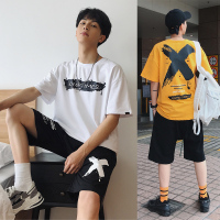 古莱登男生套装夏季潮流 宽松韩版短袖T恤潮牌运动衣服帅气男装一套搭配