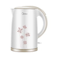 美的(Midea)电水壶304不锈钢 电热水壶 聚水环不溅烫1.7L大容量烧茶壶MK-SH17V2 双层防烫 快速沸腾