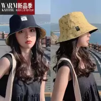 SHANCHAO帽子女夏季网红新款日系百搭潮遮阳显脸小双面盆帽渔夫帽